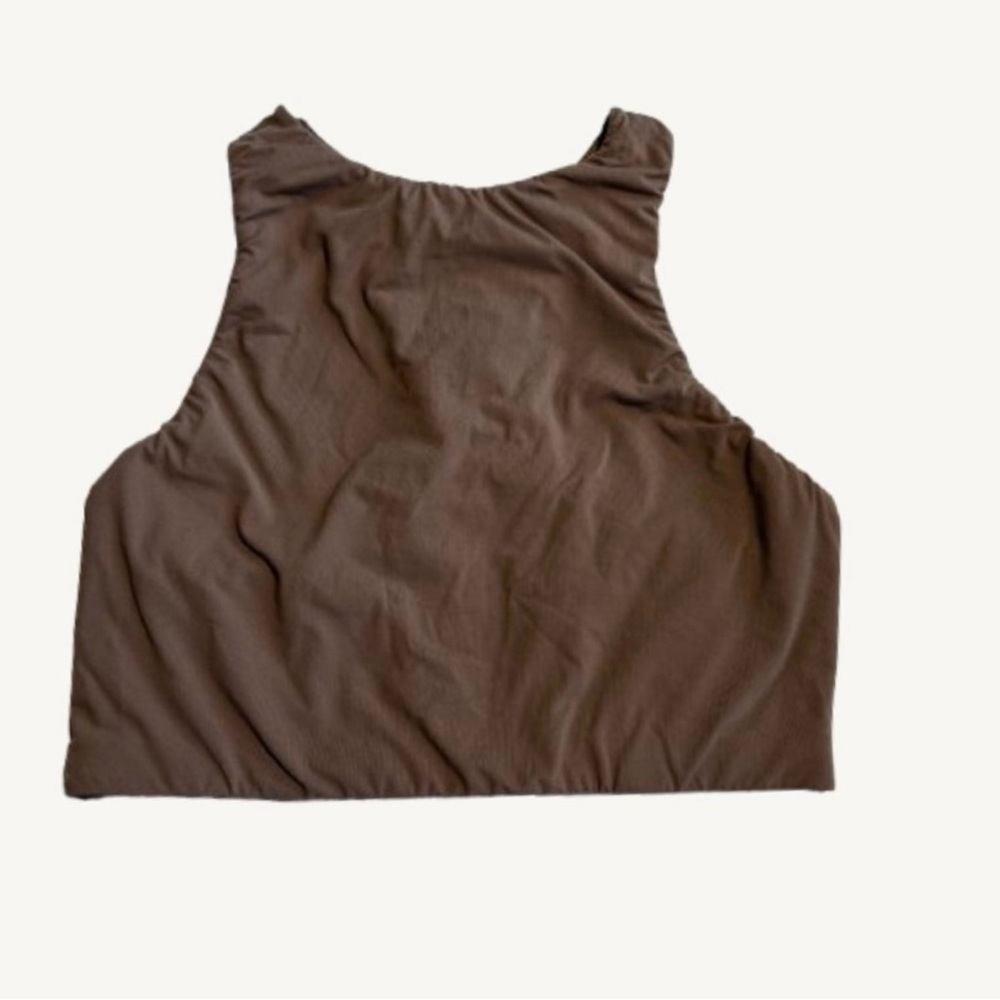 Skims Fits Everybody High Neck Bralette Taupe Size Small